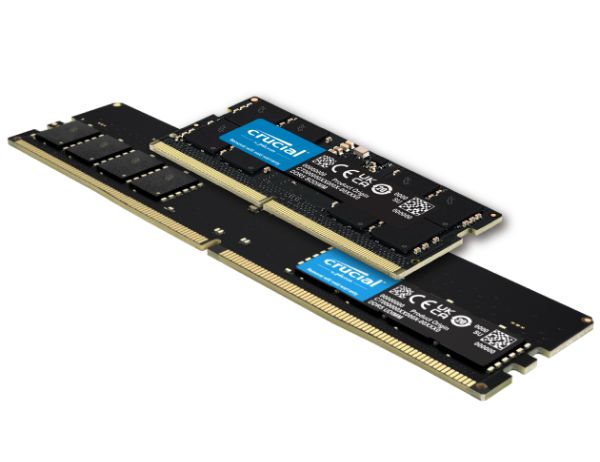 Crucial DDR5 桌上型和筆記型記憶體